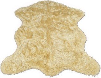 Faux Fur Super Soft Rug With Non-slip Backing 3'x5' Ivory