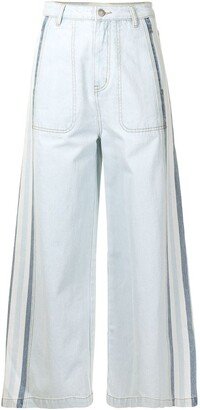 Cropped Wide-Leg Jeans-AO