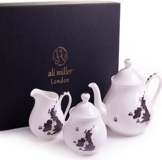 Ali Miller London Map Teapot, Milk Jug & Sugar Pot Gift Set