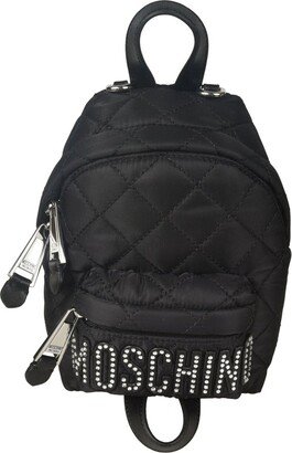 Diamond-Quilted Zipped Mini Backpack