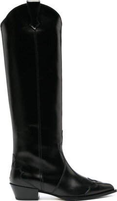 50mm Pointed-Toe Knee Boots