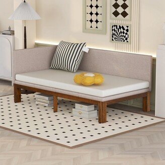 Twin Size Upholstered Daybed/Sofa Bed Frame