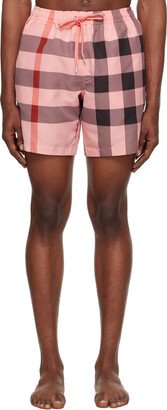 Pink Check Swim Shorts