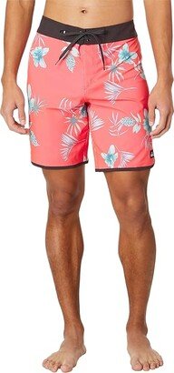 Surfsilk Scallop 19 Boardshorts (Fiery Coral) Men's Swimwear