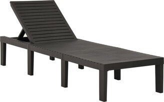 Sun Lounger Plastic Anthracite