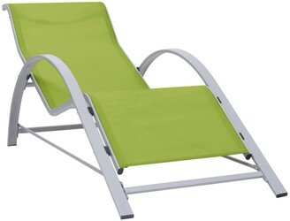 Sunlounger Textilene and Aluminum Green