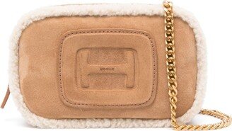 H-Bag suede crossbody bag