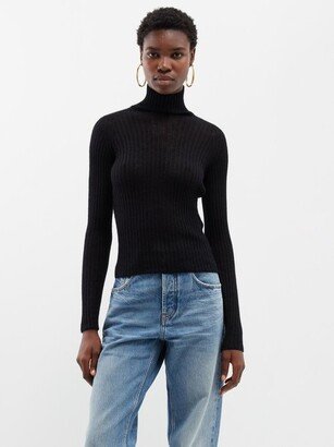 Ribbed-knit Roll-neck Sweater