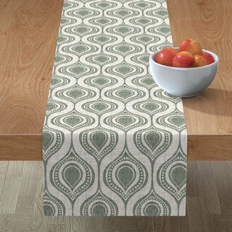 Table Runners: Relic - Green Table Runner, 72X16, Green