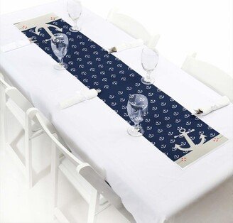 Big Dot of Happiness Ahoy - Nautical - Petite Baby Shower or Birthday Party Paper Table Runner - 12 x 60 inches