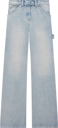 Light-Wash Wide-Leg Jeans-AC