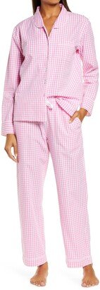 Long Sleeve Gingham Print Pajamas