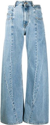 Décortiqué wide-leg jeans