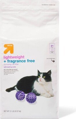 Lightweight Fragrance Free with Baking Soda Clumping Cat Litter - 21lbs - up & up™