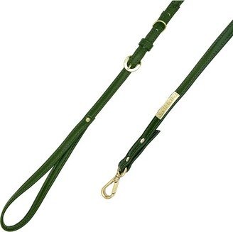 Diphda Olive Cactus Leather Leash - Medium - Olive/Gold