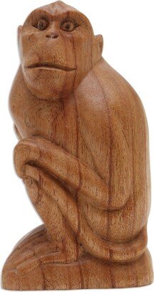 Handmade Ubud Monkey Wood Sculpture