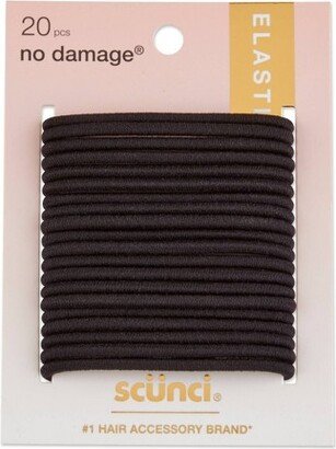 No Damage Elastic Hair Ties - - 4mm/20ct