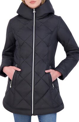 Hooded Quilted Puffer Jacket-AB