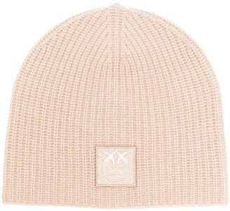 Ribbed-Knit Embroidered-Logo Beanie