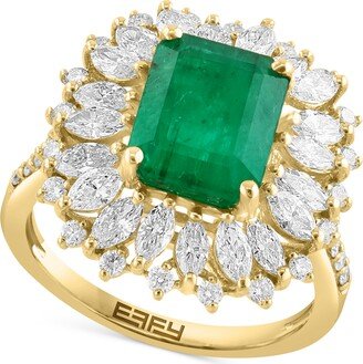 Emerald (2-7/8 ct. t.w.) & Diamond (1-5/8 ct. t.w.) Halo Ring in 14k Gold