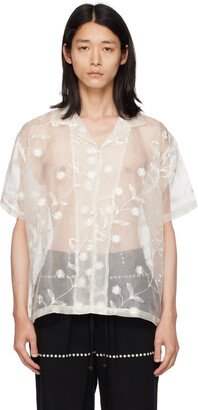 HARAGO Off-White Beaded Shirt