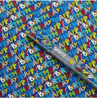 20sq ft 'Happy Birthday' Gift Wrapping Paper - Spritz™