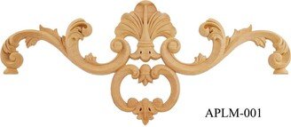 Wood Carved Leaf Scroll Applique For Panels