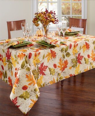 Autumn Leaves Fall Printed Tablecloth, 60 x 144