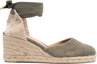 Leather Heeled 70mm Espadrilles