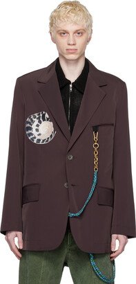 Purple Oversized Limpet Shell Blazer