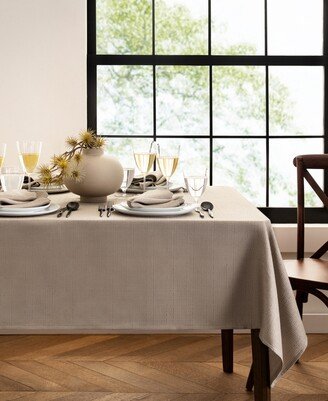 Laurel Solid Texture Water and Stain Resistant Tablecloth, 60 x 144