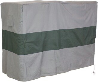 Sunnydaze Decor Sunnydaze Log Rack Cover - Gray with Green Stripe - 5-Foot