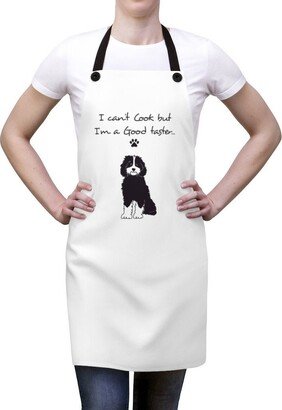 I Cant Cook But Im A Good Taster Custom Doodle Apron Black White Goldendoodle Bernedoodle Labradoodle Mom Kitchen Outdoor Cooking