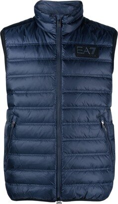 EA7 logo-patch padded gilet