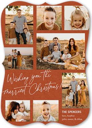 Holiday Cards: Wishing You Memories Holiday Card, Orange, 5X7, Christmas, Matte, Signature Smooth Cardstock, Bracket