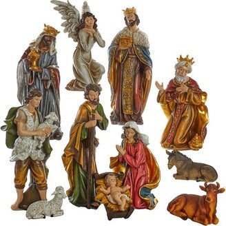 Kurt S. Adler Kurt Adler 15-Inch Resin Nativity Table Piece Set Of 11 Pieces