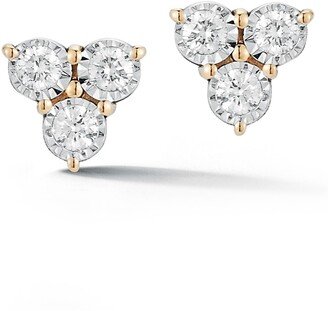 Ava Bea Triple Diamond Stud Earrings