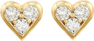 Suzy Levian 14K 0.30 Ct. Tw. Diamond Heart Studs