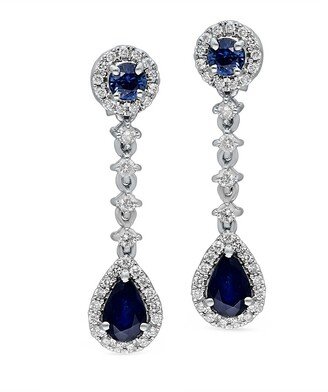 Kallati 14K 1.90 Ct. Tw. Diamond & Blue Sapphire Earrings