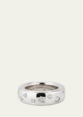 18K White Gold Iconica Ring with Fancy Set Diamonds