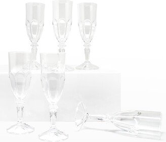 Le Cadeaux Versailles 7 oz. Champagne Flutes, Set of 6