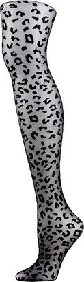 Leopard-Print Sheer Tights