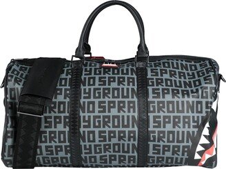 Split Infinity Check Large Duffle Duffel Bags Black