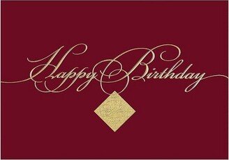 JAM Paper & Envelope JAM Paper Blank Birthday Cards Set Burgundy 25/Pack (526XA5271WB)