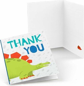 Big Dot of Happiness Roar Dinosaur - Dino Mite Baby Shower or Birthday Party Thank You Cards (8 count)