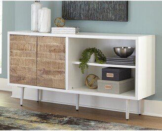 Shayland White/Brown Accent Cabinet - 58 inch