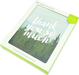 Green Inspired 10ct Foggy Forest Thank You Cards