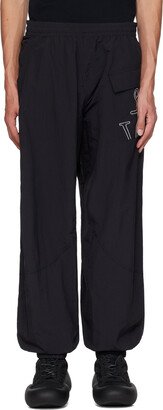 Black Twisted Cargo Pants