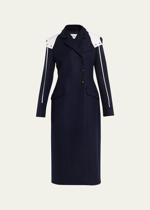 Wool Coat with Detachable Hood