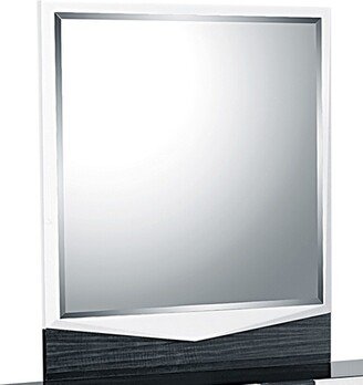 Hudson Mirror Zebrano Grey & White High Gloss